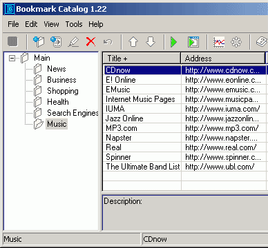 Bookmark Catalog Screenshot